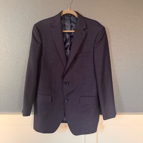Paul Betenly Men's 40R Blue 2-Button 100% Wool Filarte Sandro Blazer Jacket Coat - Picture 10 of 13